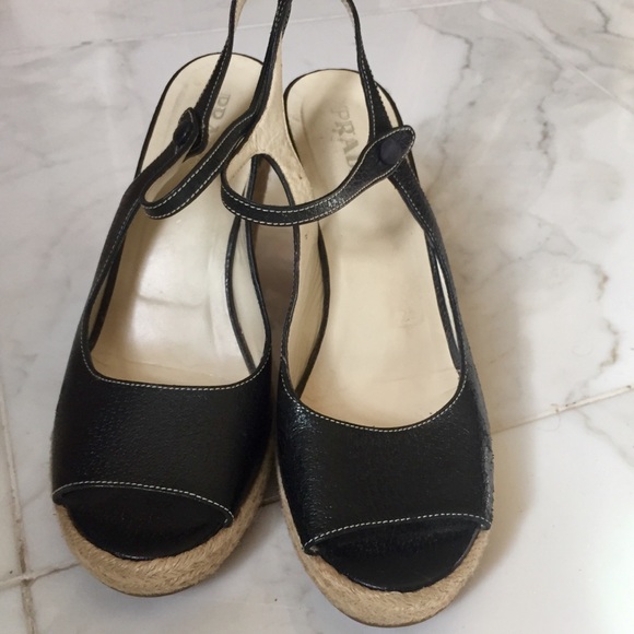 Prada sandals platform espadrille wedge sandals - Picture 7 of 8